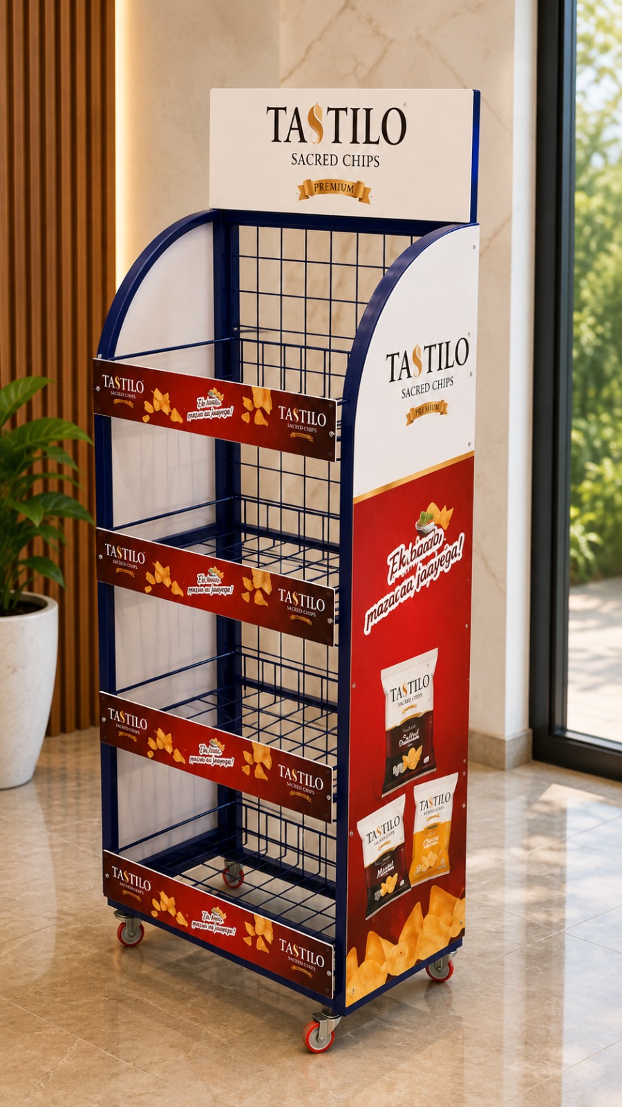 Set of steel shop racks